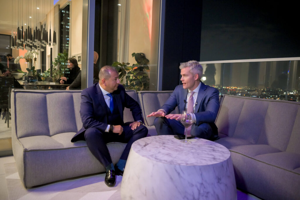 Ryan Serhant and guest at Sell It Like Serhant Mastermind Event in New York City