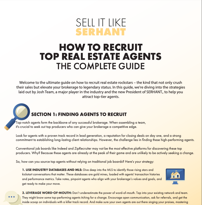 The ultimate guide to recruit top real estate agents